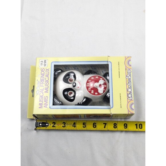 Vtg Little Wonders Shop Musical Friends Panda Bear Clock Pull String Baby Toy - Picture 15 of 15
